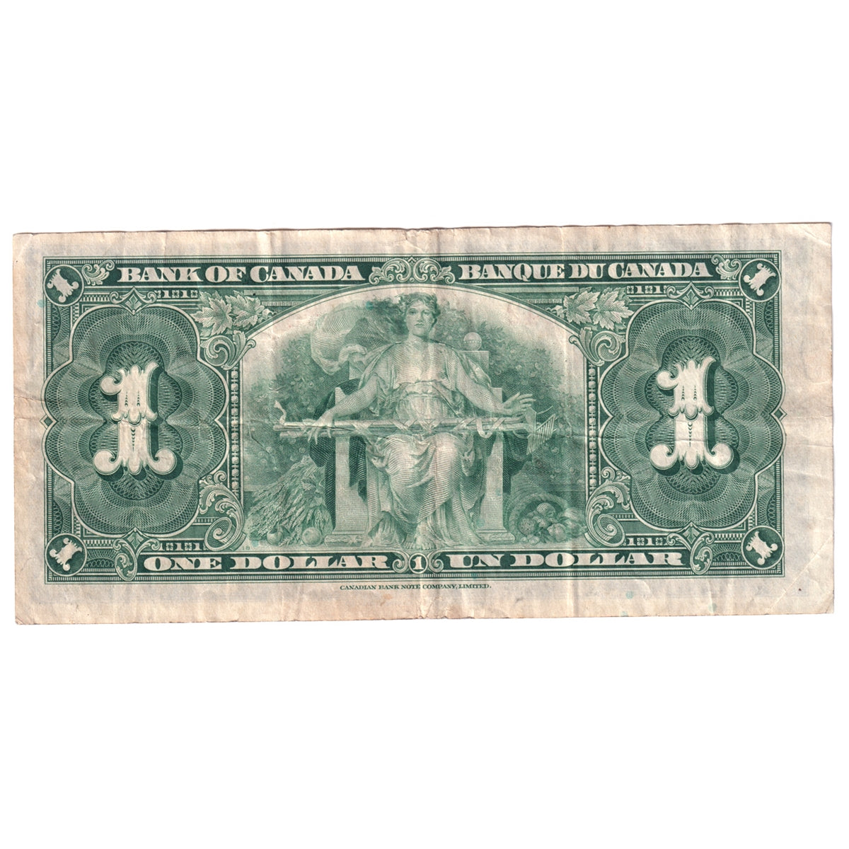 BC-21c 1937 Canada $1 Gordon-Towers, U/A, Very Fine (VF20)