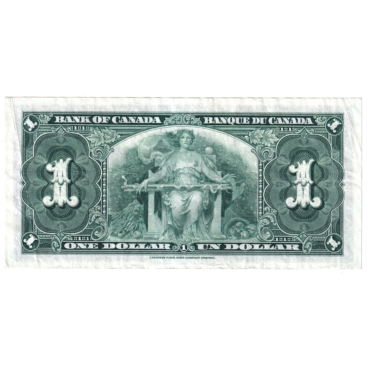 BC-21c 1937 Canada $1 Gordon-Towers, L/L, Very Fine (VF20)