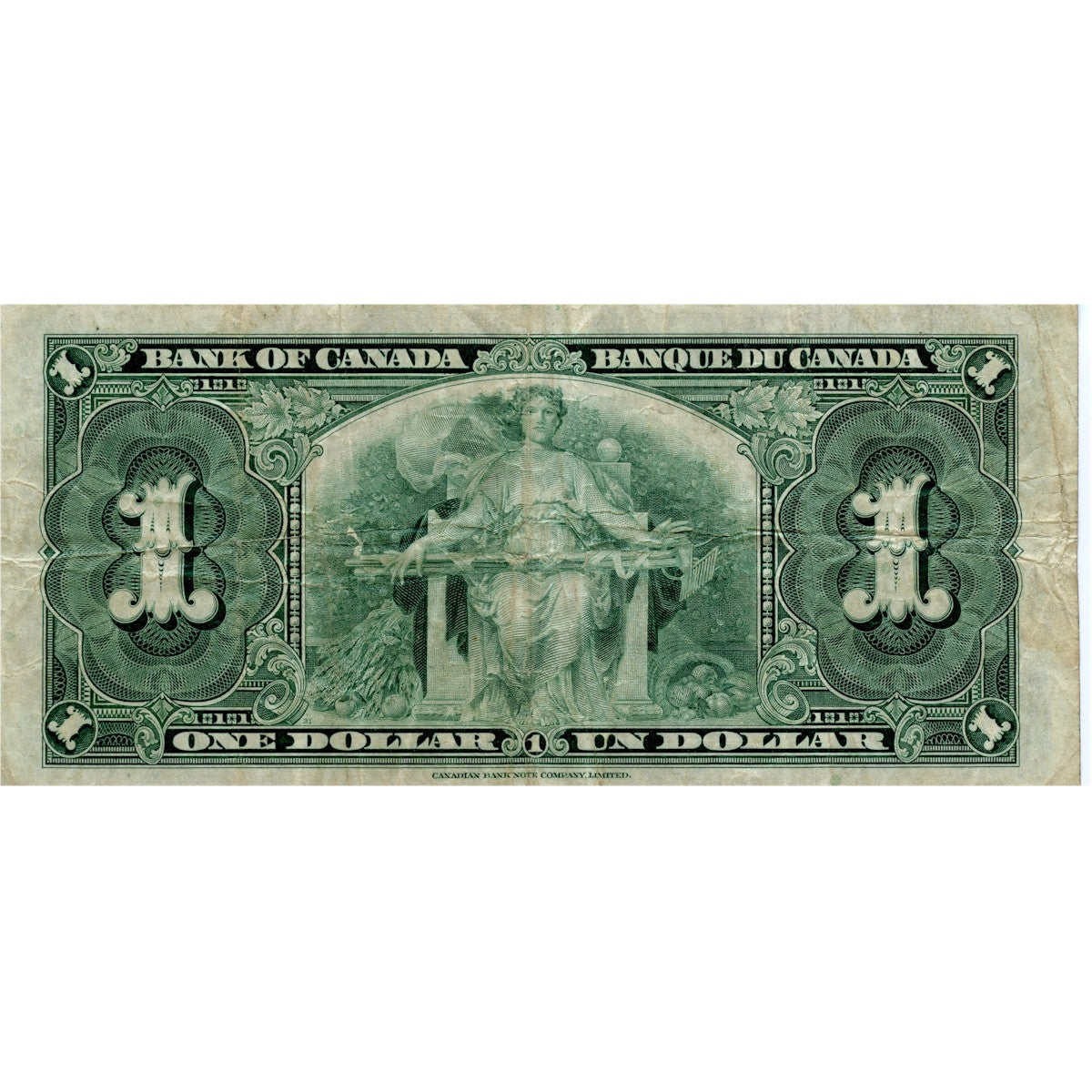 BC-21c 1937 Canada $1 Gordon-Towers, L/L, Fine (F12)