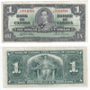 BC-21c 1937 Canada $1 Gordon-Towers, J/M, Very Fine (VF20)