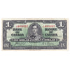 BC-21d 1937 Canada $1 Coyne-Towers, J/N, Very Fine (VF20)