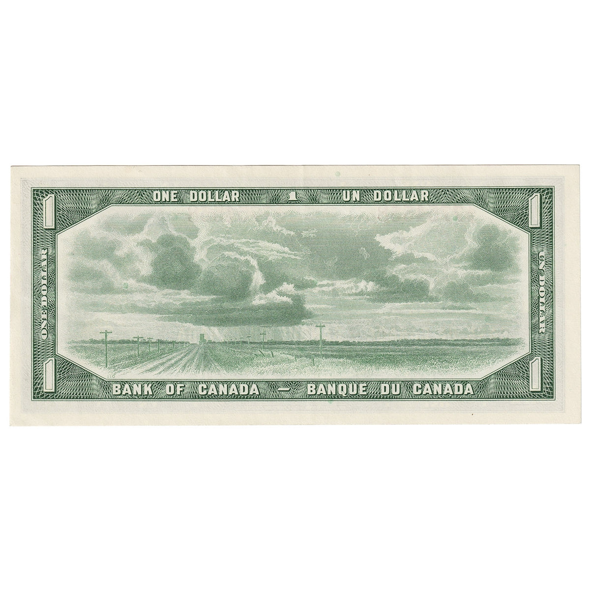 BC-37b 1954 Canada $1 Beattie-Rasmisnky, T/O, Almost Uncirculated (AU50)