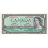 BC-37b-i 1954 Canada $1 Beattie-Rasminsky, E/F, Almost Uncirculated (AU50)