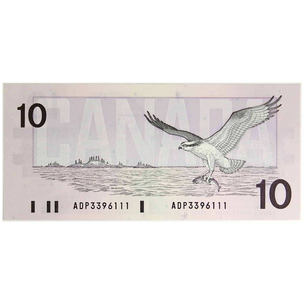 BC-57a 1989 Canada $10 Thiessen-Crow, ADP, Choice Uncirculated (CUNC63)
