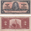 BC-22b 1937 Canada $2 Gordon-Towers, T/B, Fine (F12)