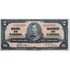 BC-22b 1937 Canada $2 Gordon-Towers, U/B, Fine (F12)
