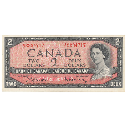 BC-38b 1954 Canada $2 Beattie-Rasminsky, A/U, EF-AU