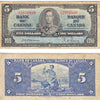 BC-23a 1937 Canada $5 Osborne-Towers, A/C, Very Good (VG8)