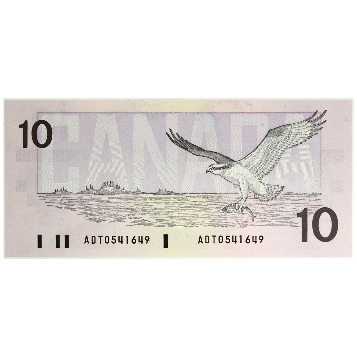 BC-57a 1989 Canada $10 Thiessen-Crow, ADT, Uncirculated (MS60)