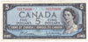 BC-39b 1954 Canada $5 Beattie-Rasminsky, H/X, VF-EF (VF30)
