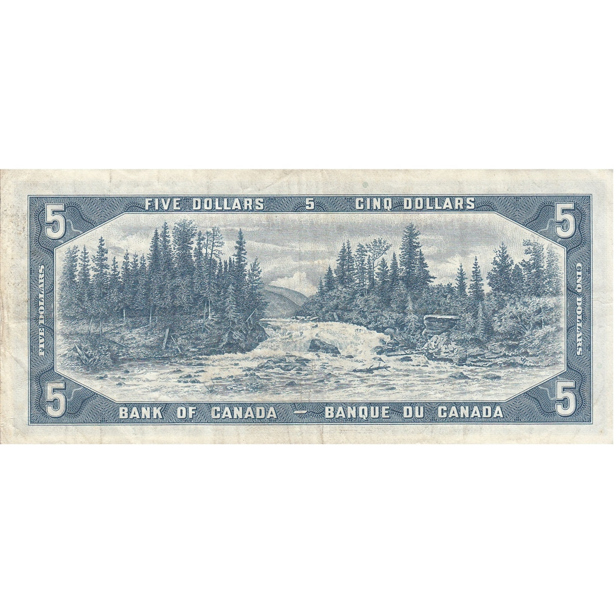 BC-39b 1954 Canada $5 Beattie-Rasminsky, R/X, Very Fine (VF20)