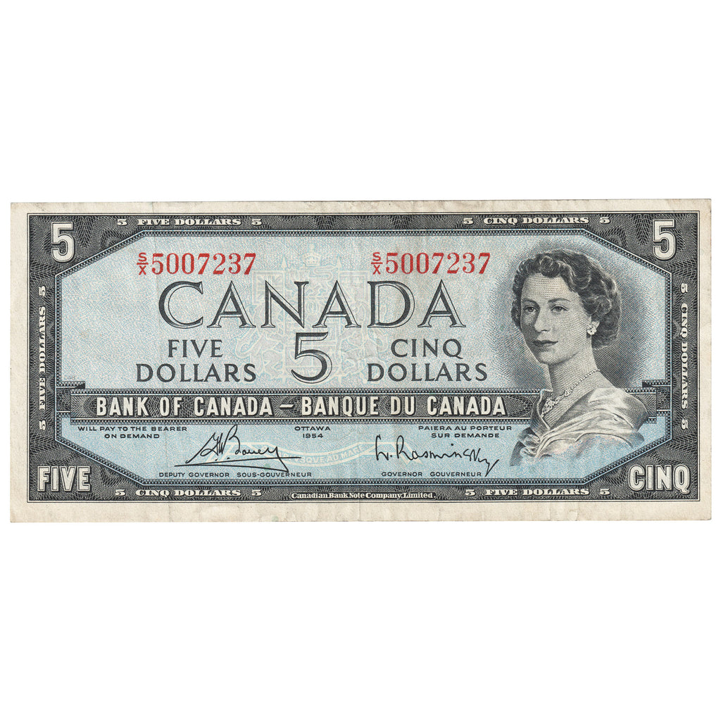 BC-39c 1954 Canada $5 Bouey-Rasminsky, S/X, VF