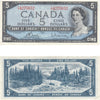 BC-39c 1954 Canada $5 Bouey-Rasminsky, T/X, Almost Uncirculated (AU50)