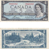 BC-39c 1954 Canada $5 Bouey-Rasminsky, U/X, Very Fine (VF20)