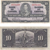 BC-24b 1937 Canada $10 Gordon-Towers, D/D, Very Fine (VF20)