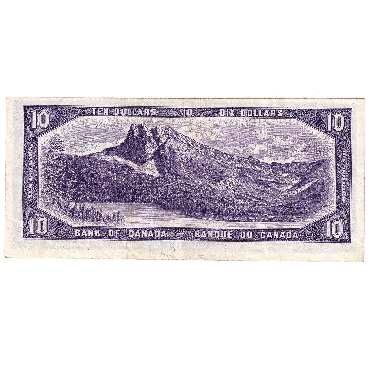 BC-40a 1954 Canada $10 Beattie-Coyne, P/D, VF-EF (VF30)