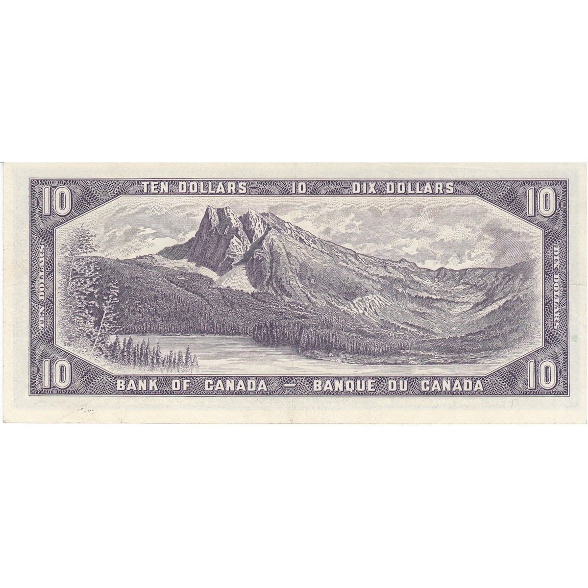 BC-40b 1954 Canada $10 Beattie-Rasminsky, W/T, VF-EF