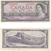 BC-40b 1954 Canada $10 Beattie-Rasminsky, A/V, Very Fine (VF20)