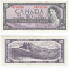 BC-40bA 1954 Canada $10 Beattie-Rasminsky, *B/D, EF