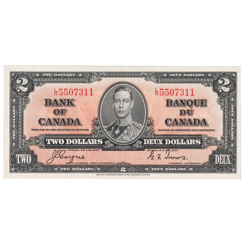BC-22c 1937 Canada $2 Coyne-Towers, L/R, AU