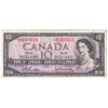 BC-40bA 1954 Canada $10 Beattie-Rasminsky, *B/D, Fine (F12)
