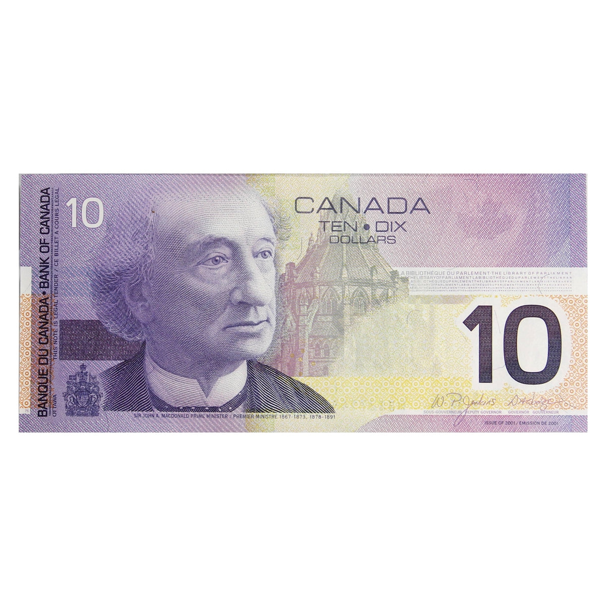 BC-63c 2004 Canada $10 Jenkins-Dodge, BES, Almost Uncirculated (AU50)