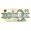 BC-58a 1991 Canada $20 Thiessen-Crow, EIJ without Serifs, Circ