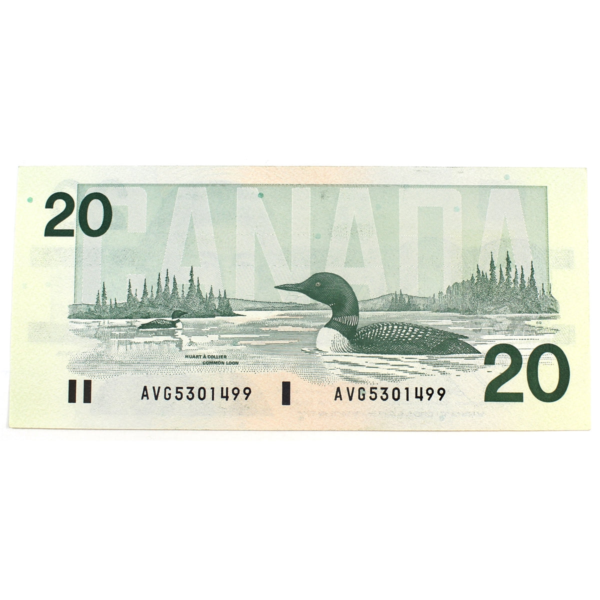 BC-58b-i 1991 Canada $20 Bonin-Thiessen, AVG, Uncirculated (MS60)