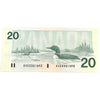 BC-58b-i 1991 Canada $20 Bonin-Thiessen, AVG, AU-UNC (AU55)
