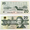 BC-58c 1991 Canada $20 Knight-Thiessen, AWK, Choice Uncirculated (CUNC63)