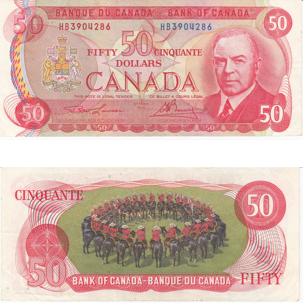 BC-51a 1975 Canada $50 Lawson-Bouey, HB, Extra Fine (EF40)