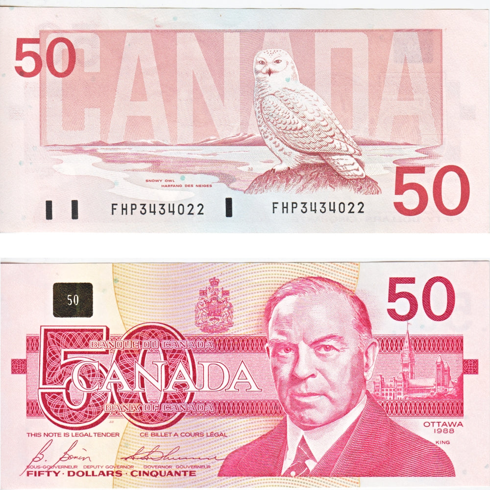 BC-59b 1988 Canada $50 Bonin-Thiessen, FHP, circ