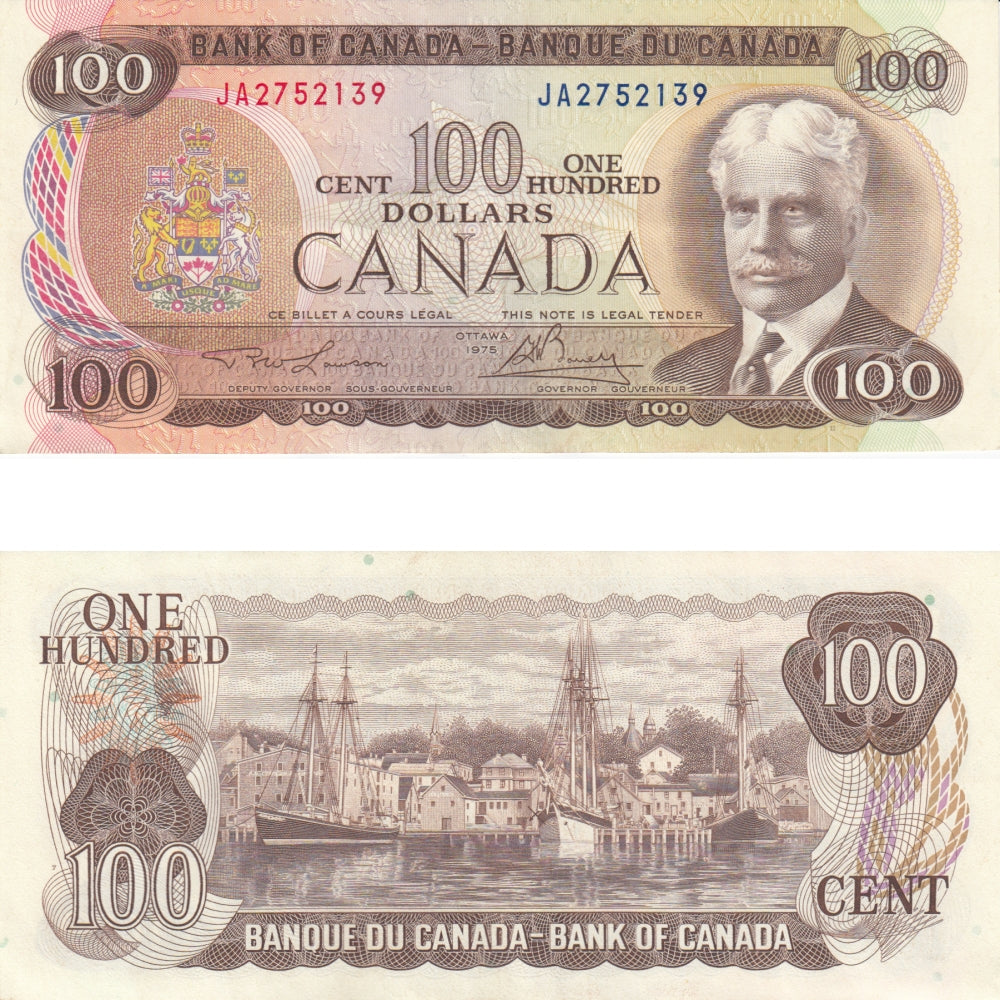 BC-52a 1975 Canada $100 Lawson-Bouey, JA, Extra Fine (EF40)