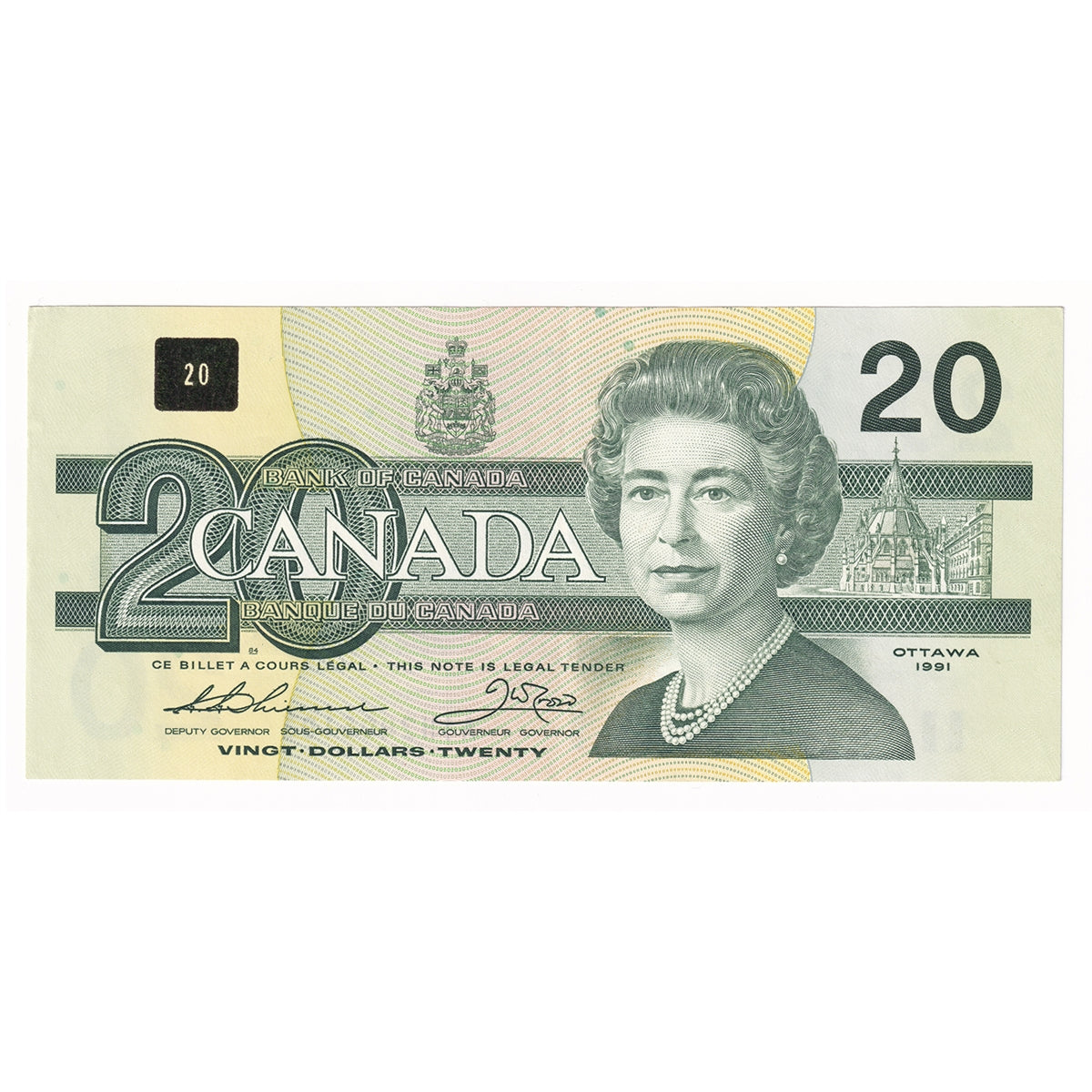 BC-58a-ii 1991 Canada $20 Thiessen-Crow, AIH, CIRC