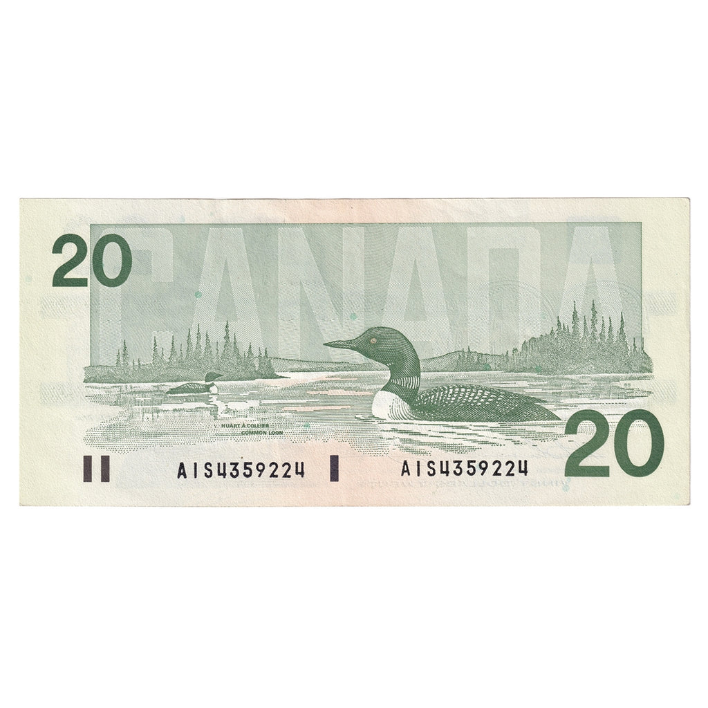 BC-58a-ii 1991 Canada $20 Thiessen-Crow, AIS, CIRC