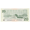BC-58aA-ii 1991 Canada $20 Thiessen-Crow, AIX Without Serifs, AU-UNC