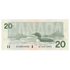 BC-58aA-ii 1991 Canada $20 Thiessen-Crow, AIX Without Serifs, Extra Fine (EF40)