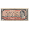 BC-30b 1954 Canada $2 Beattie-Coyne, Devil's Face, E/B, Circulated