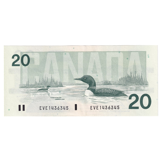 BC-58b 1991 Canada $20 Bonin-Thiessen, EVE, CIRC