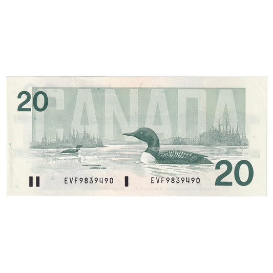 BC-58b 1991 Canada $20 Bonin-Thiessen, EVF, AU-UNC