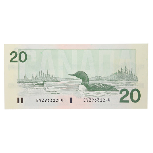 BC-58b 1991 Canada $20 Bonin-Thiessen, EVZ, AU-UNC