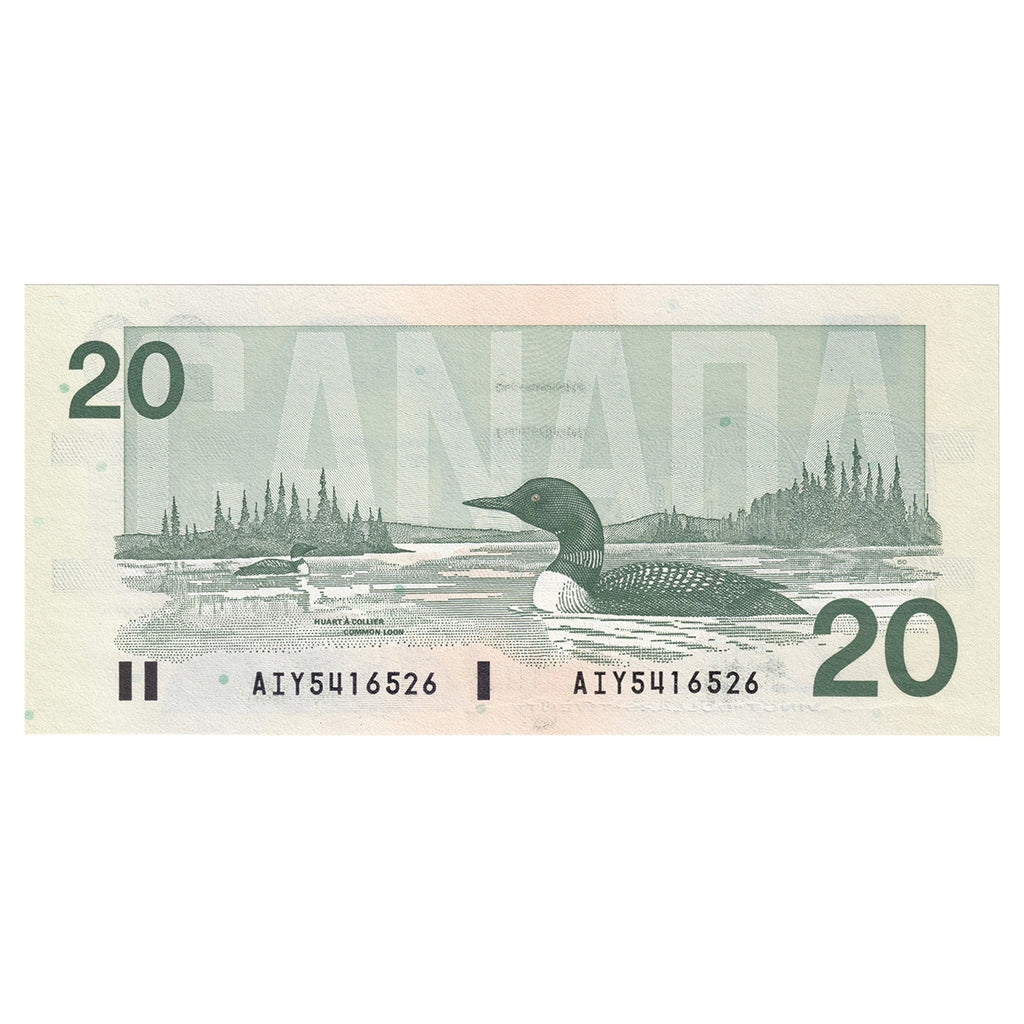 BC-58b-i 1991 Canada $20 Bonin-Thiessen, AIY, AU-UNC (AU55)
