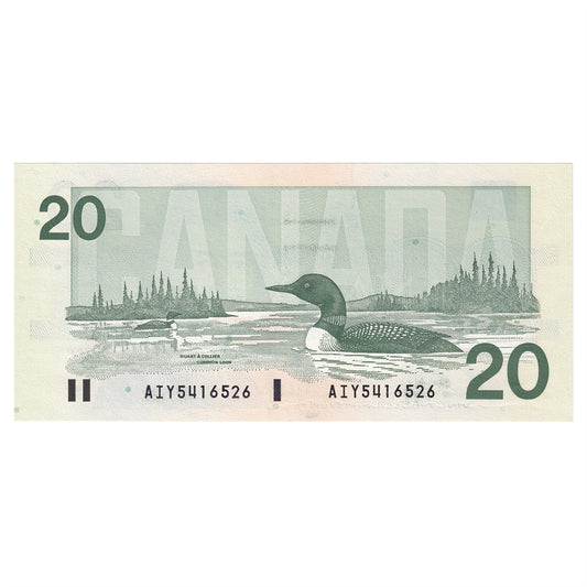 BC-58b-i 1991 Canada $20 Bonin-Thiessen, AIY, AU-UNC