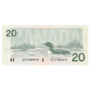 BC-58b-i 1991 Canada $20 Bonin-Thiessen, AIZ, Choice Uncirculated (CUNC63)