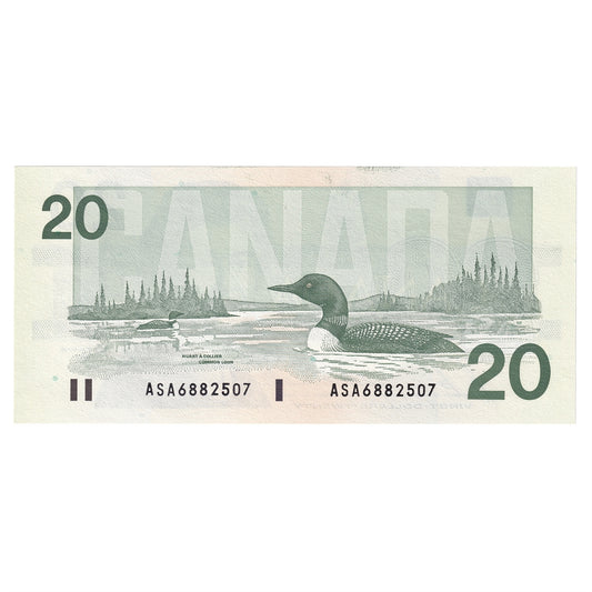 BC-58b-i 1991 Canada $20 Bonin-Thiessen, ASA, CUNC