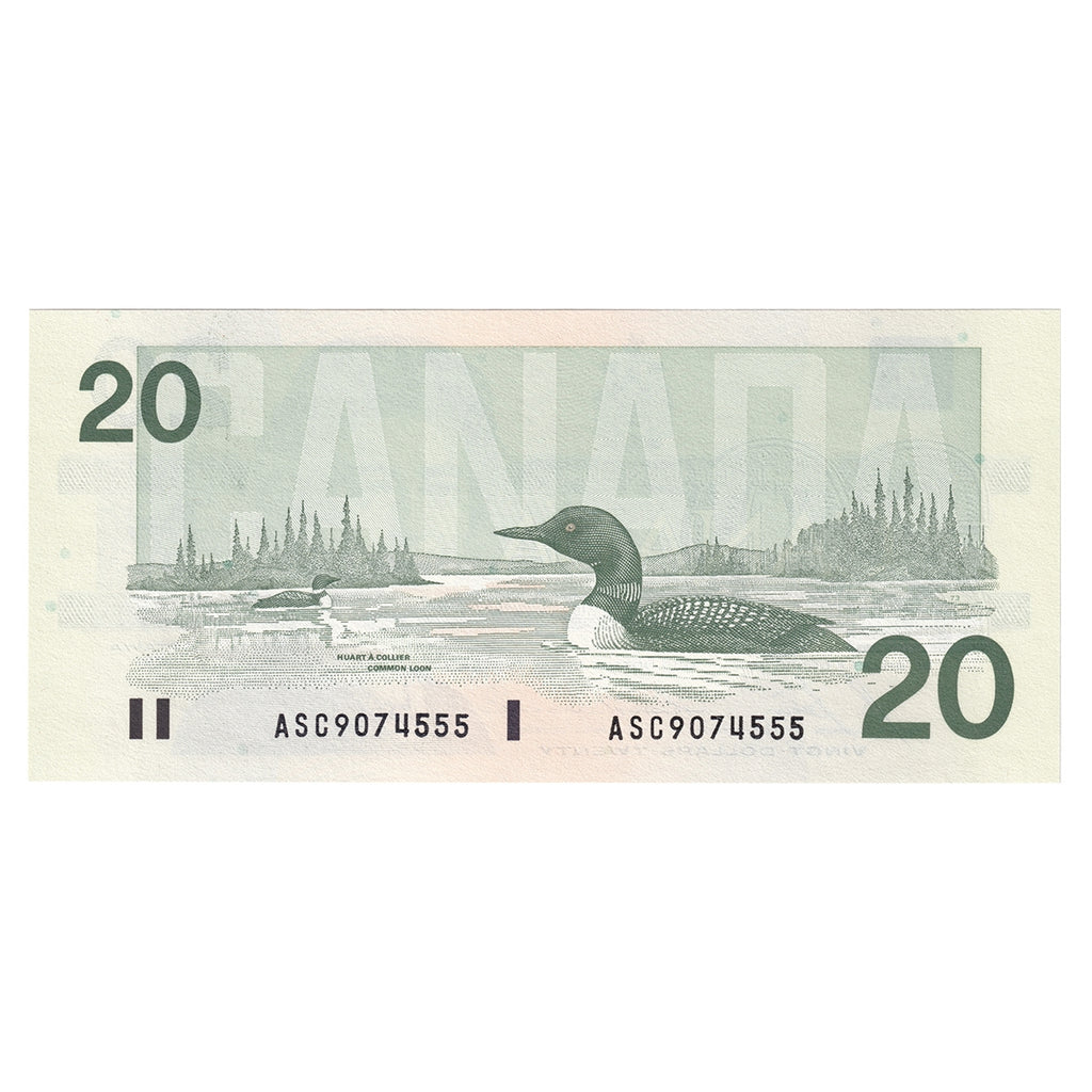 BC-58b-i 1991 Canada $20 Bonin-Thiessen, ASC, CUNC