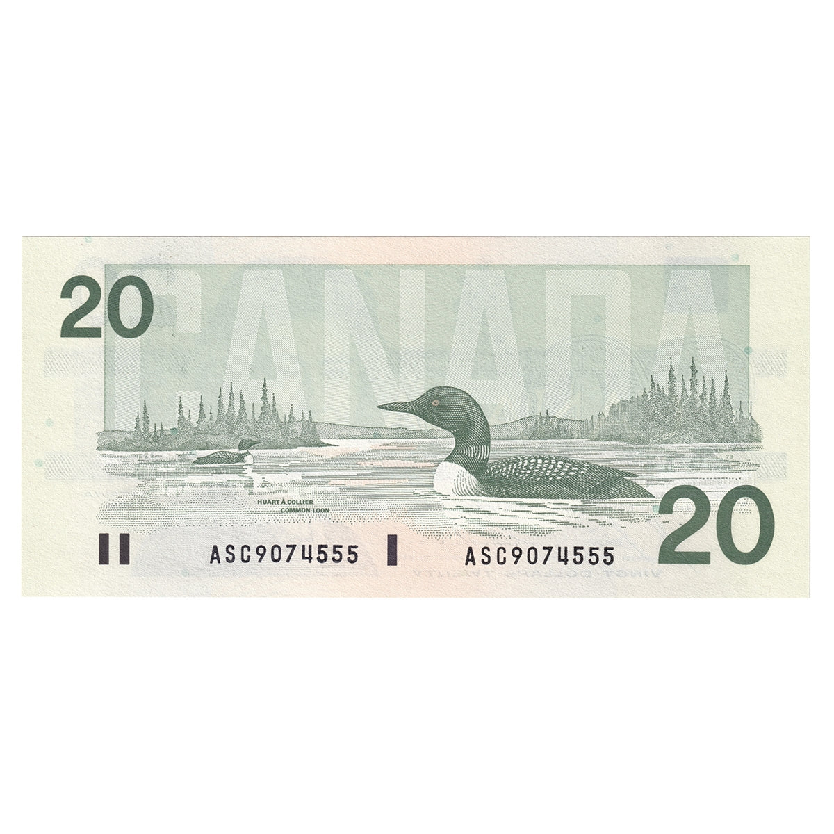 BC-58b-i 1991 Canada $20 Bonin-Thiessen, ASC, CUNC