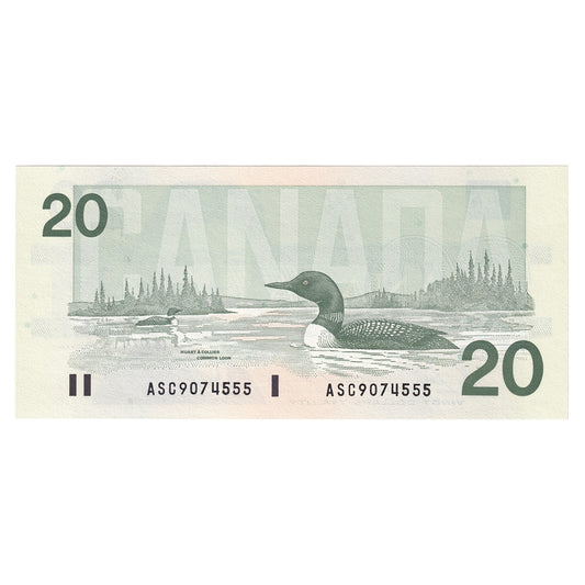 BC-58b-i 1991 Canada $20 Bonin-Thiessen, ASC, CUNC