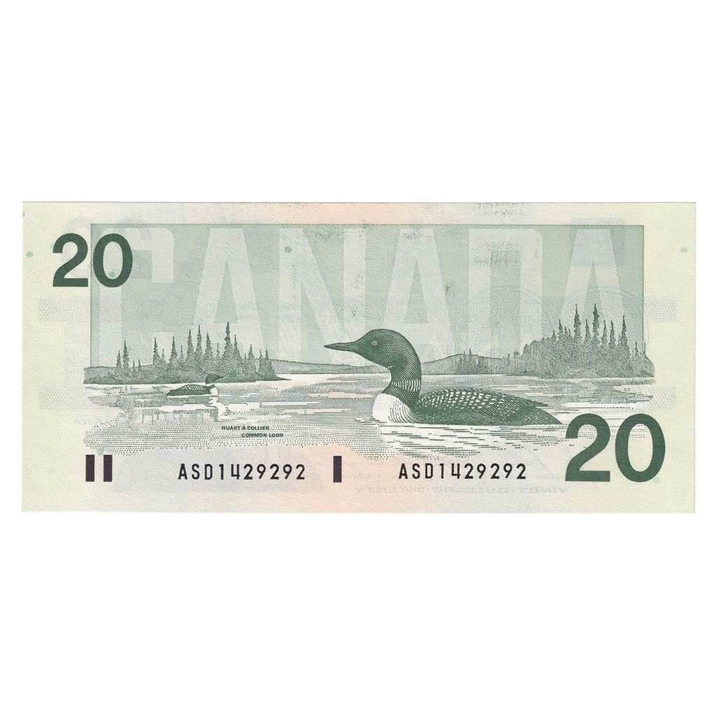 BC-58b-i 1991 Canada $20 Bonin-Thiessen, ASD, Uncirculated (MS60)
