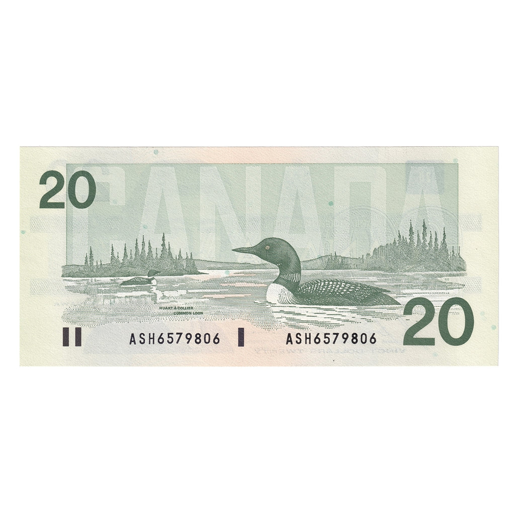 BC-58b-i 1991 Canada $20 Bonin-Thiessen, ASH, Uncirculated (MS60)